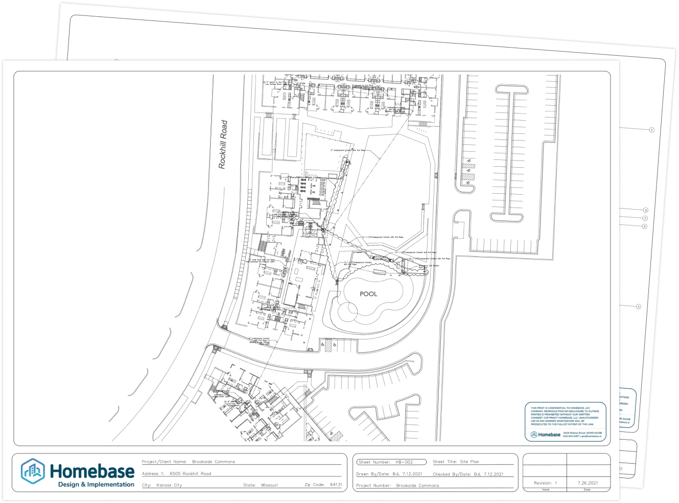 The CAD designs for the Brookside Commons smart community.