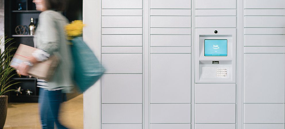 Amazon Hub smart package lockers_ homebase