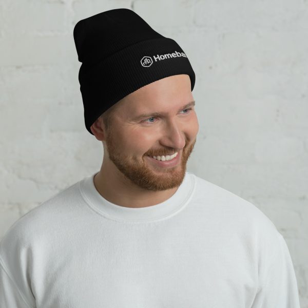 Unisex Cuffed Beanie - Black - Image 3