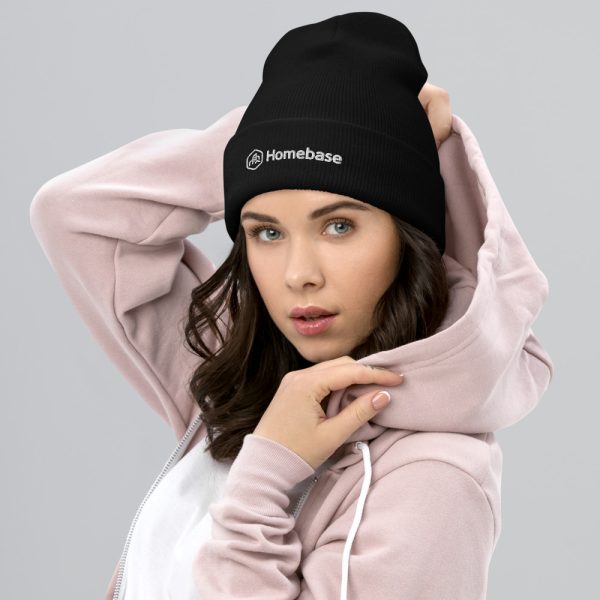 Unisex Cuffed Beanie - Black - Image 9
